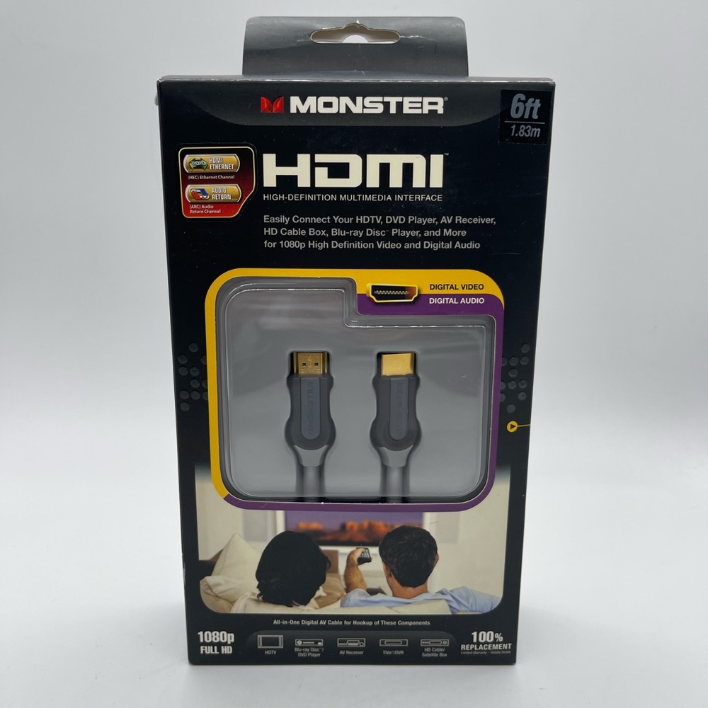Monster HDMI 6 ft Cable NWT